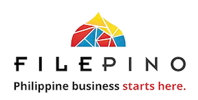 Logo for "Filepino" illustrating the concept of filing combined with Filipino heritage.